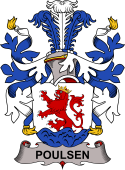 Danish Coat of Arms for Poulsen or Leuenbach