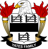 Coat of arms used by the Yates family in the United States of America