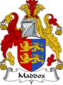 English Coat of Arms for Maddox or Maddock