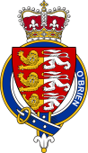 British Garter Coat of Arms for O'Brien (Ireland)