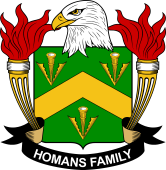 Coat of arms used by the Homans family in the United States of America