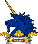 Family crest from Ireland for Smith - In a ducal coronet, a unicorn's head