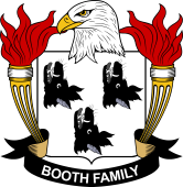 Coat of arms used by the Booth family in the United States of America