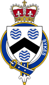 British Garter Coat of Arms for Sykes (England)