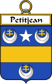 French Coat of Arms Badge for Petitjean