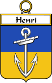 French Coat of Arms Badge for Henri