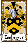 German Coat of Arms Wappen Bookplate  for Esslinger