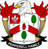 Coat of arms used by the Pepperell family in the United States of America