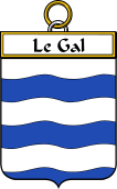 French Coat of Arms Badge for Le Gal