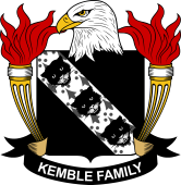 Coat of arms used by the Kemble family in the United States of America