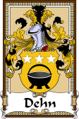 German Coat of Arms Wappen Bookplate  for Dehn