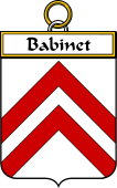 French Coat of Arms Badge for Babinet