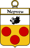 French Coat of Arms Badge for Nepveu