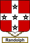 English Coat of Arms Shield Badge for Randolph