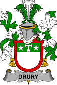 Irish Coat of Arms for Drury or McDrury