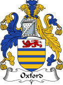 English Coat of Arms for the family Oxford