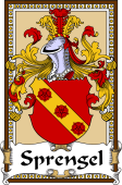 German Coat of Arms Wappen Bookplate  for Sprengel
