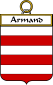 French Coat of Arms Badge for Armand