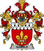 Irish Family Coat of Arms (v.25b) Gamble