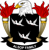 Coat of arms used by the Alsop family in the United States of America