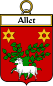 French Coat of Arms Badge for Allet