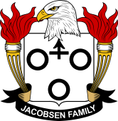 Coat of arms used by the Jacobsen family in the United States of America