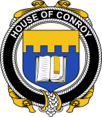 Irish Coat of Arms Badge for the CONROY (O'MULCONRY) family