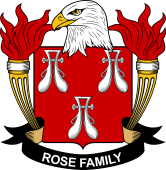 Coat of arms used by the Rose family in the United States of America