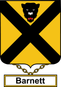 English Coat of Arms Shield Badge for Barnett