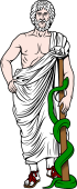 Gods and Goddesses Clipart image: Aesculapius