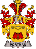 Coat of arms used by the Danish family Portman
