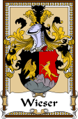 German Coat of Arms Wappen Bookplate  for Wieser