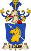 Republic of Austria Coat of Arms for Siegler (d'Eberswald)