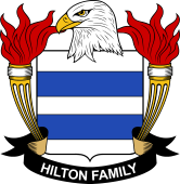 Coat of arms used by the Hilton family in the United States of America