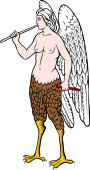 Gods and Goddesses Clipart image: Harpy (standing)