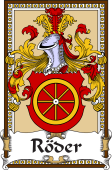 German Coat of Arms Wappen Bookplate  for Röder