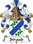 German Wappen Coat of Arms for Straub