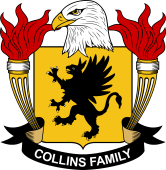 Coat of arms used by the Collins family in the United States of America