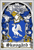 Danish Coat of Arms Bookplate for Skovgård