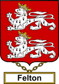 English Coat of Arms Shield Badge for Felton