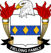 Coat of arms used by the Fielding family in the United States of America