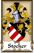 German Coat of Arms Wappen Bookplate  for Stocker