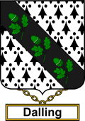 English Coat of Arms Shield Badge for Dalling