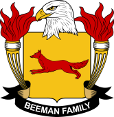 Coat of arms used by the Beeman family in the United States of America