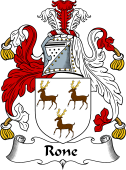 English Coat of Arms for Rone or Roan
