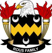 Coat of arms used by the Rous family in the United States of America