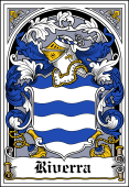 Spanish Coat of Arms Bookplate for Riverra