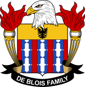 Coat of arms used by the De Blois family in the United States of America