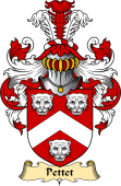 English Coat of Arms (v.23) for the family Pettet
