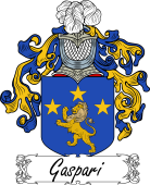 Araldica Italiana Coat of arms used by the Italian family Gaspari